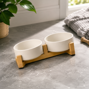 Ceramic Food and Water Bowl Set
